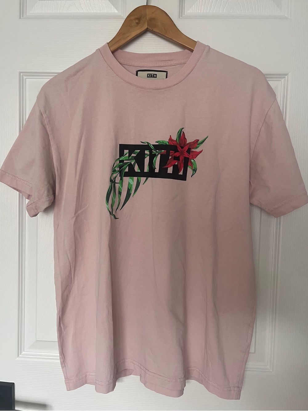 Kith In Bloom Classic Logo Floral Pink Tee
